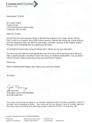 Community-Living-Chatham-Kent-Donation