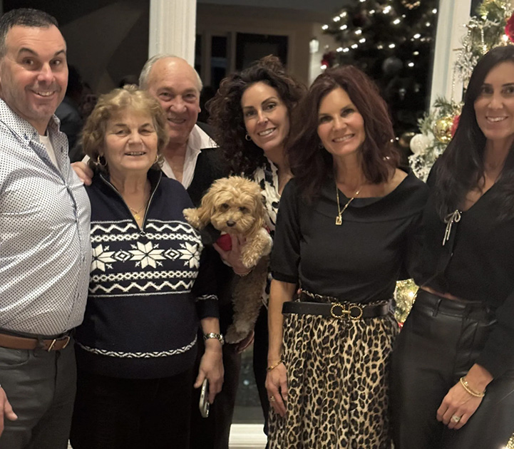 Rosa with her parents and siblings, who continue to share a close relationship.